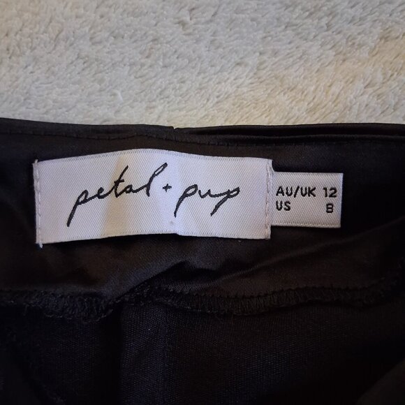 Petal & Pup Women's Size 8 Black Persia Cowl Neck Midi Dress *FLAWS* - Picture 6 of 16